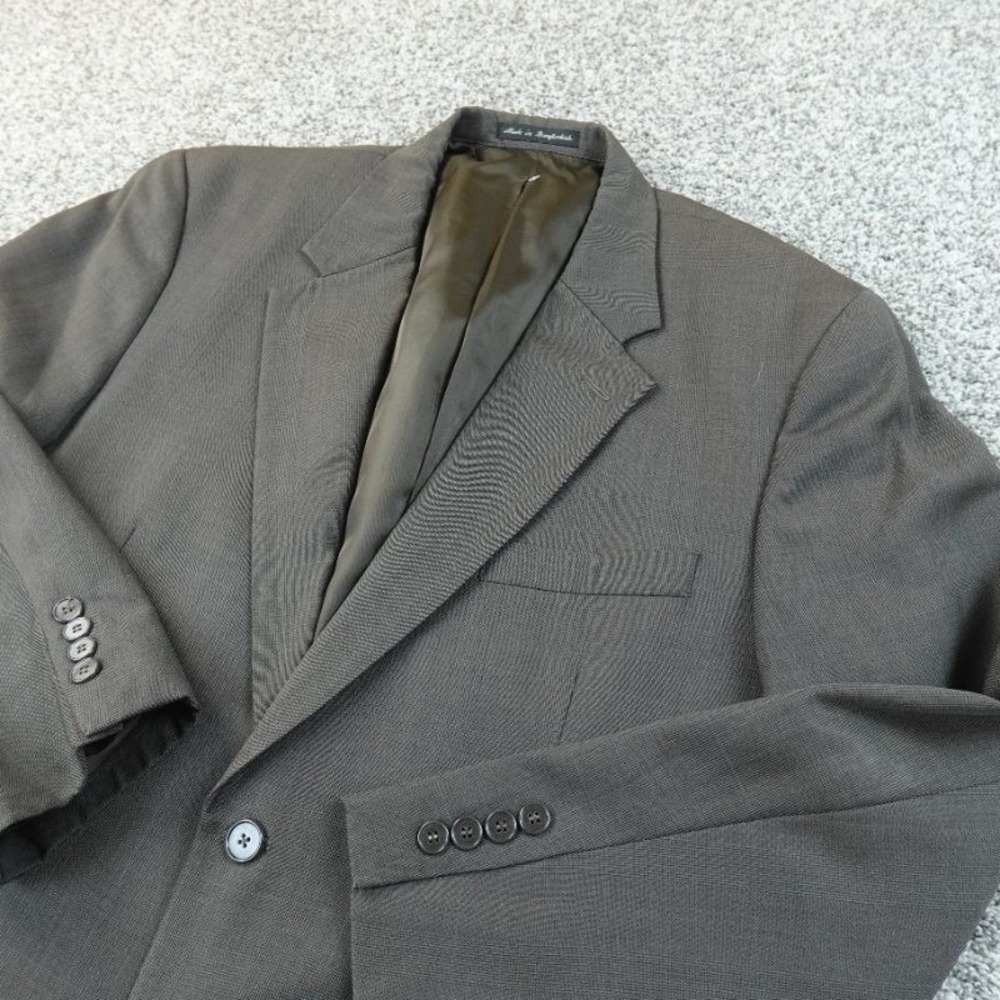 Saville Row Blazer Mens 41R Gray Brown Two Button Notch‎ Sport Coat Suit Jacket
